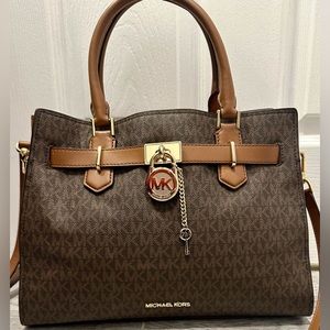 Michael Kors Hamilton Medium Logo Satchel (preloved)